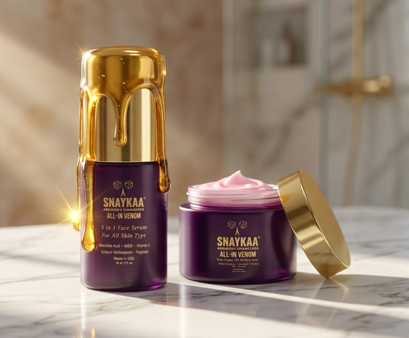 Snaykaa Face Serum and Face Cream set, ready to give as a holiday gift