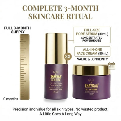 Snaykaa Physician-Founded DUO Face Serum & Gel Cream Set, Vegan, Made in USA